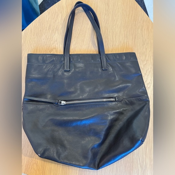 MIU MIU Vitello Soft Leather Shopping Tote Bag Brown VGUC - Picture 4 of 13